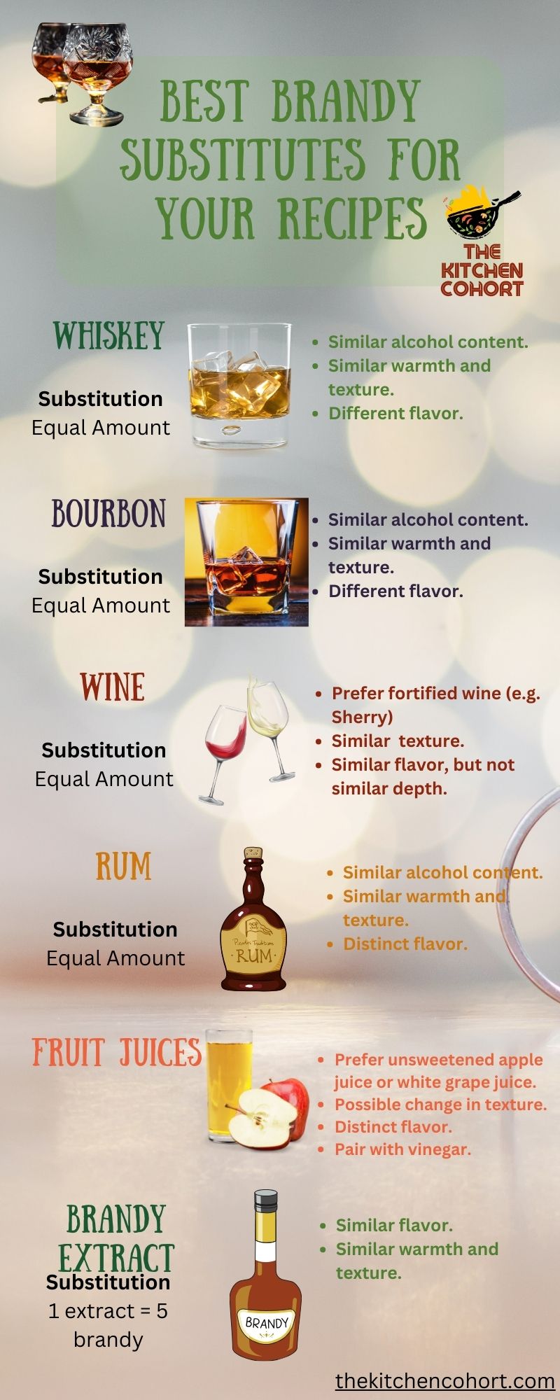 Brandy Substitutes infographic