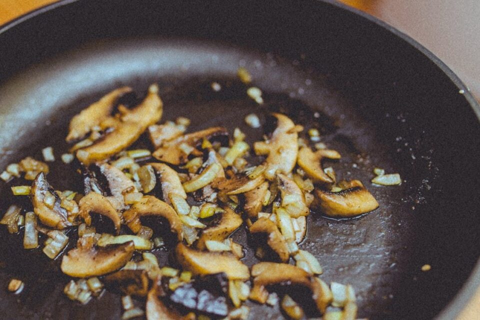 mushrooms in a skillet