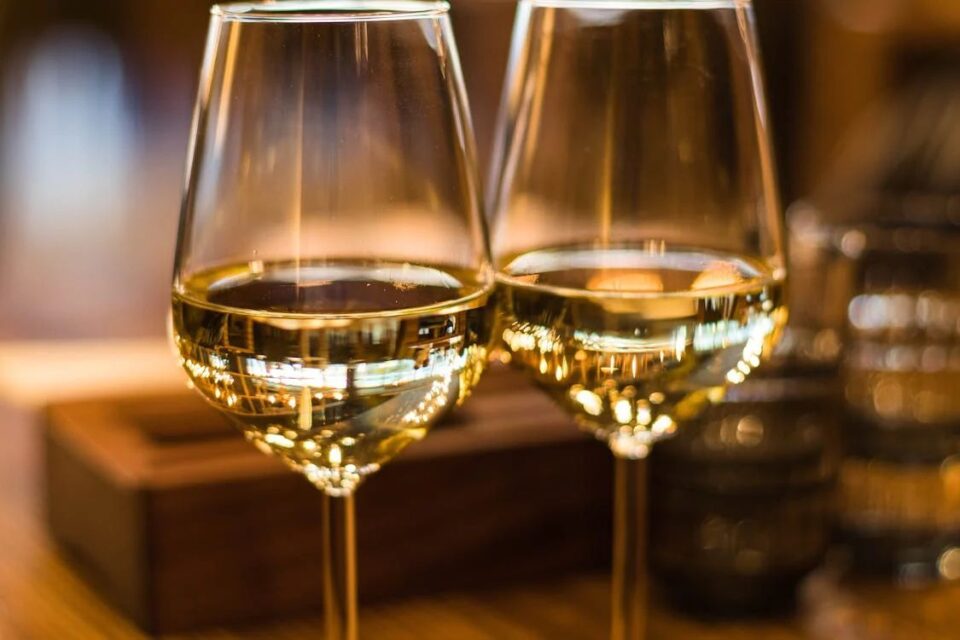 white wine glasses