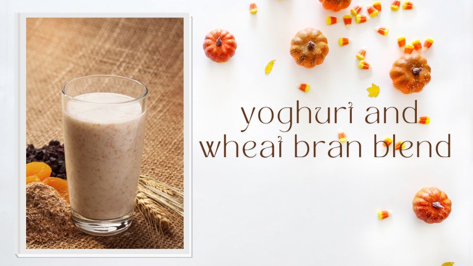 yoghurt and wheat bran blend