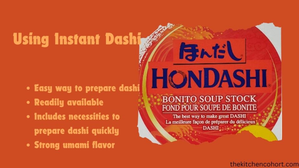 Using instant dashi as a substitute