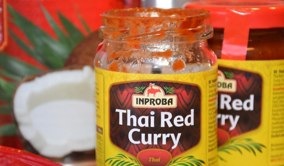 thai red curry paste jars