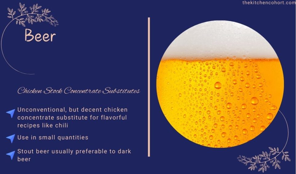 beer can work as chicken stock concentrate alternative