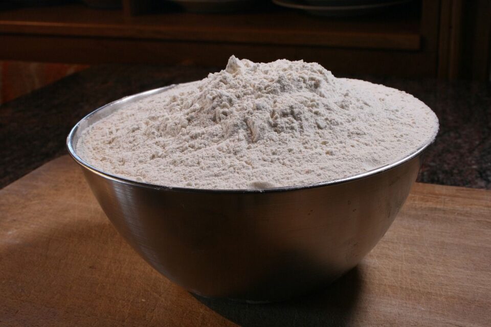 flour in a bowl