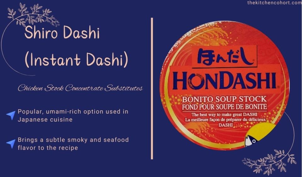 shiro dashi as alternative to chicken stock concentrate