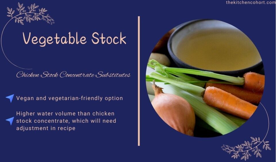 vegetable stock as chicken stock concentrate substitute