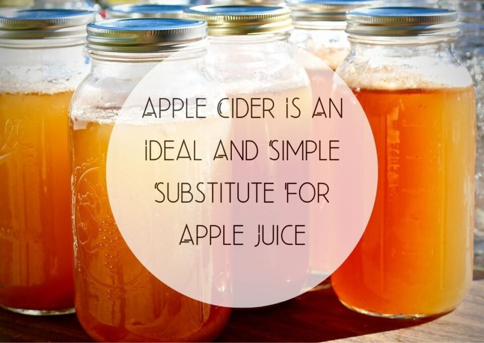 apple cider as apple juice substitute