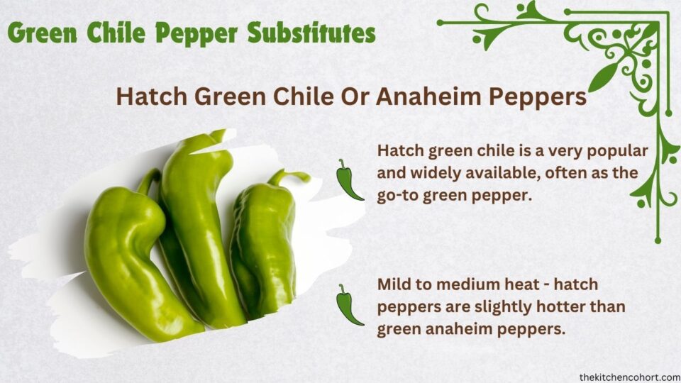 hatch green chile or anaheim pepper - the conventional green chile for much of USA