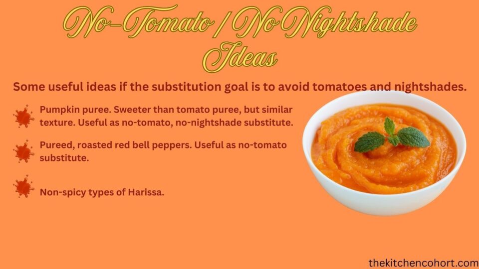 no tomato ideas for tomato puree substitution